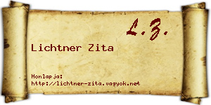 Lichtner Zita névjegykártya
